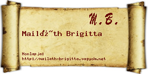 Mailáth Brigitta névjegykártya